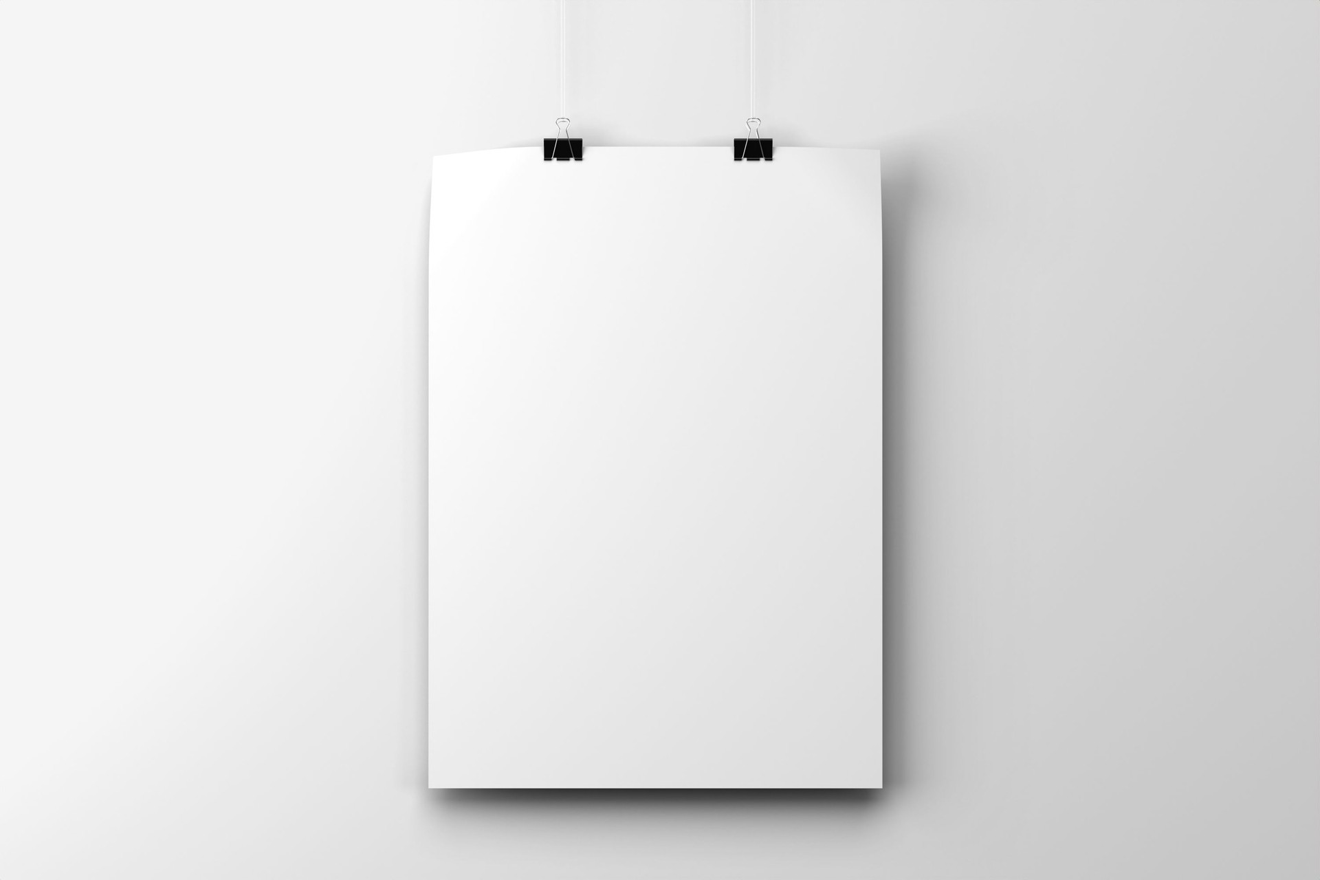 Single vertical poster A3 size blank template mock-up